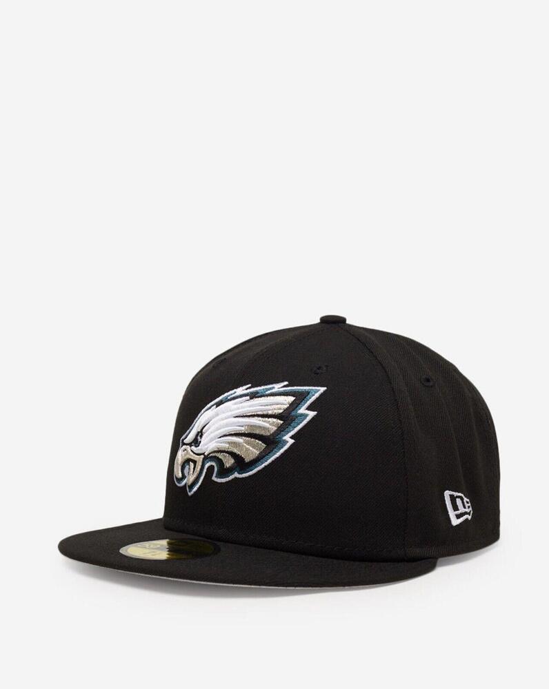 New Era Philadelphia Eagles Super Bowl Side Patch Black 59FIFTY Fitted Hat 7 3/4 - Picture 3 of 5